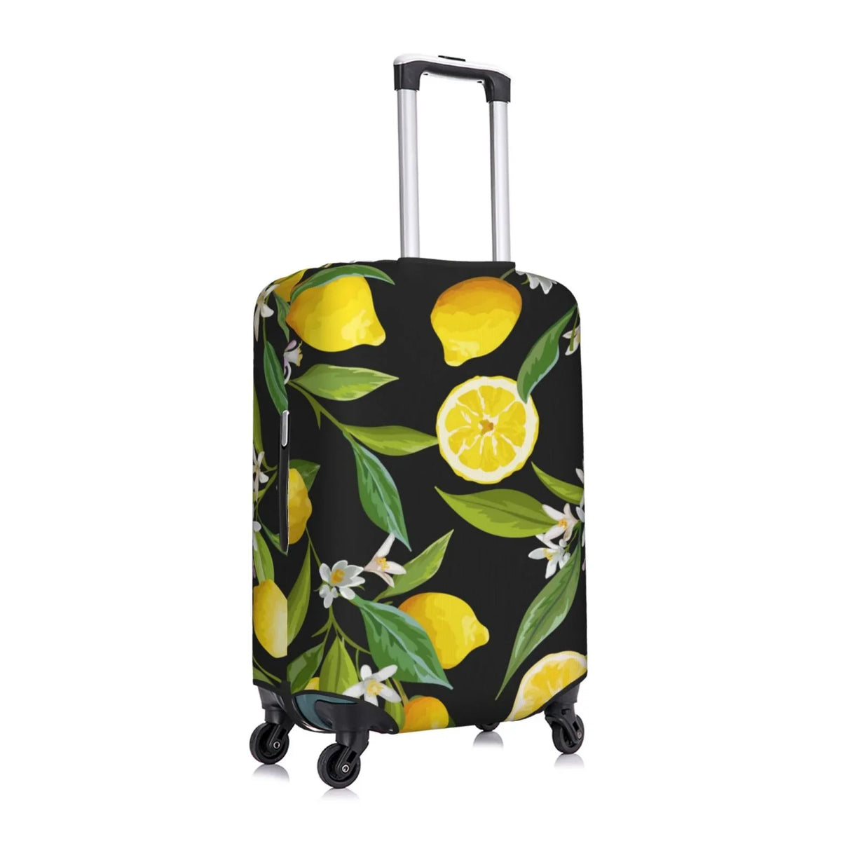 Washable For Protector Adobk Luggage Leaves Travel Fruits Men, Cover, For Suitcase Stretch Women Flowers Covers And Lemon Luggage Suitcase Cover, Suitcase Accessories-Small