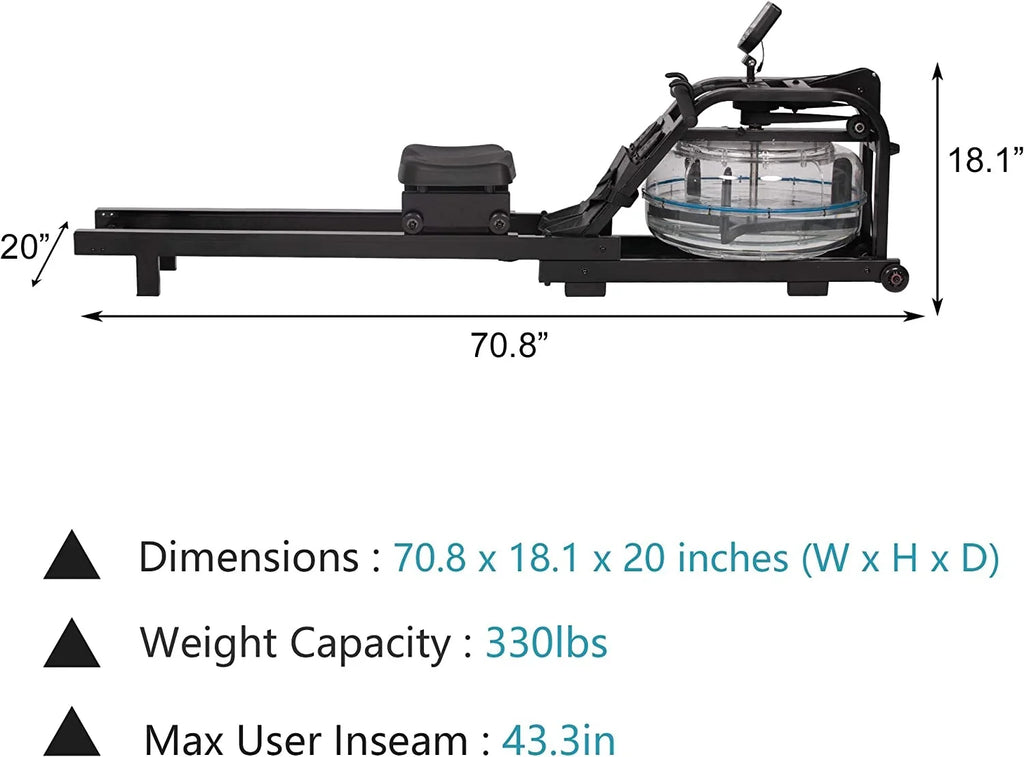 Moitor Gym Traiig For Body Resistace Adjustable Rowig Whole Exercise Idoor Machie Water Home Rower Equipmet Water With LCD
