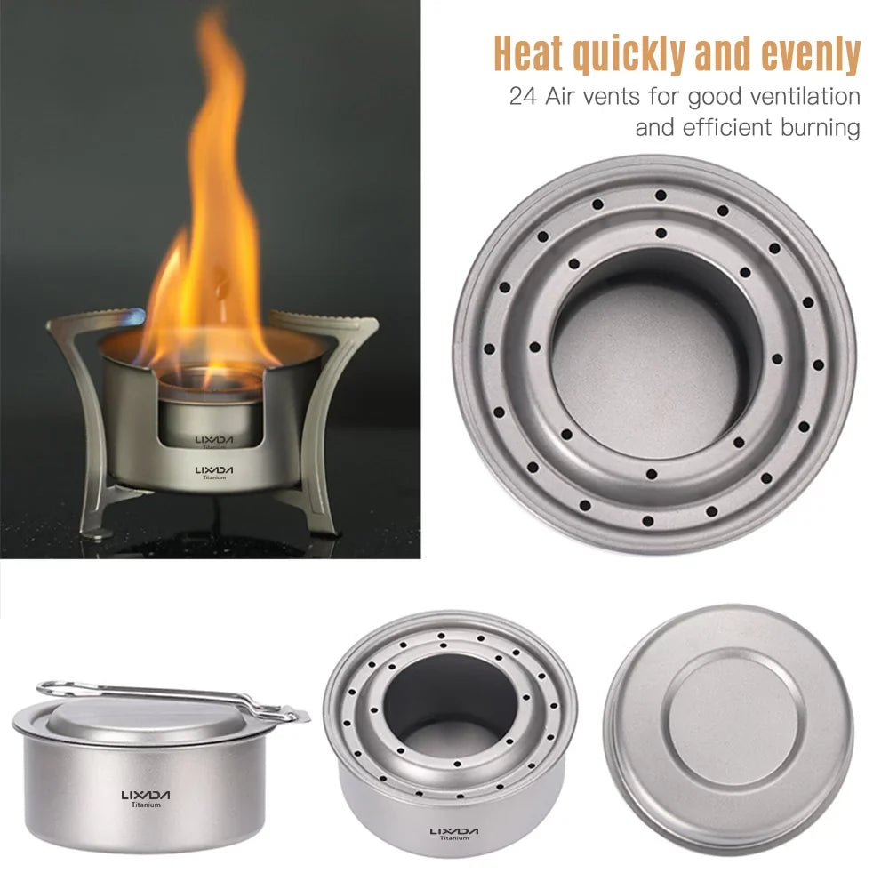 LIXADA Cooking Camping Pocket Stove Ultralight Efficient User Backpacking Fuel Hiking and Fishing Picnic Friendly for Stove