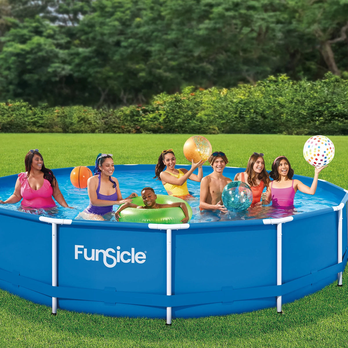 Swimming Above Frame ft Funsicle Age Ground & Round, Pump, Activity up Pool, 6 Filter 15 with