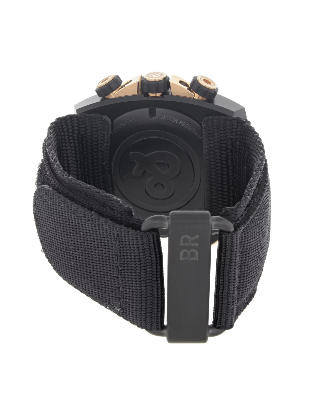Ross Matte BR02-CHR-BICOLOR Automatic PVD Steel Marine Mens Black Watch & Bell