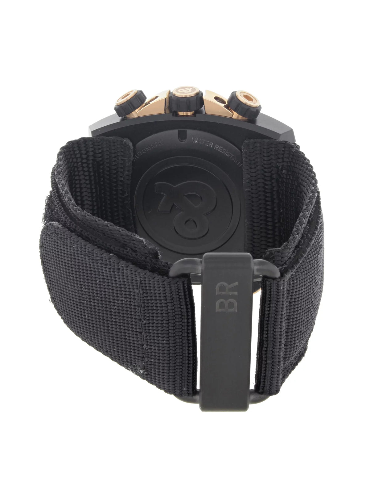 Ross Matte BR02-CHR-BICOLOR Automatic PVD Steel Marine Mens Black Watch & Bell
