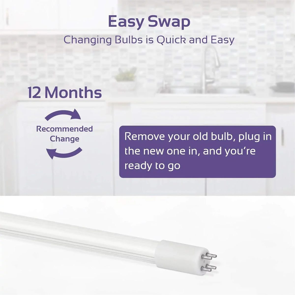 UV-C UV GPM – UV Systems Sink Reverse Osmosis Filtration Under Bulb 10” Bulb Ultraviolet Light For – 1 – Uvitizer