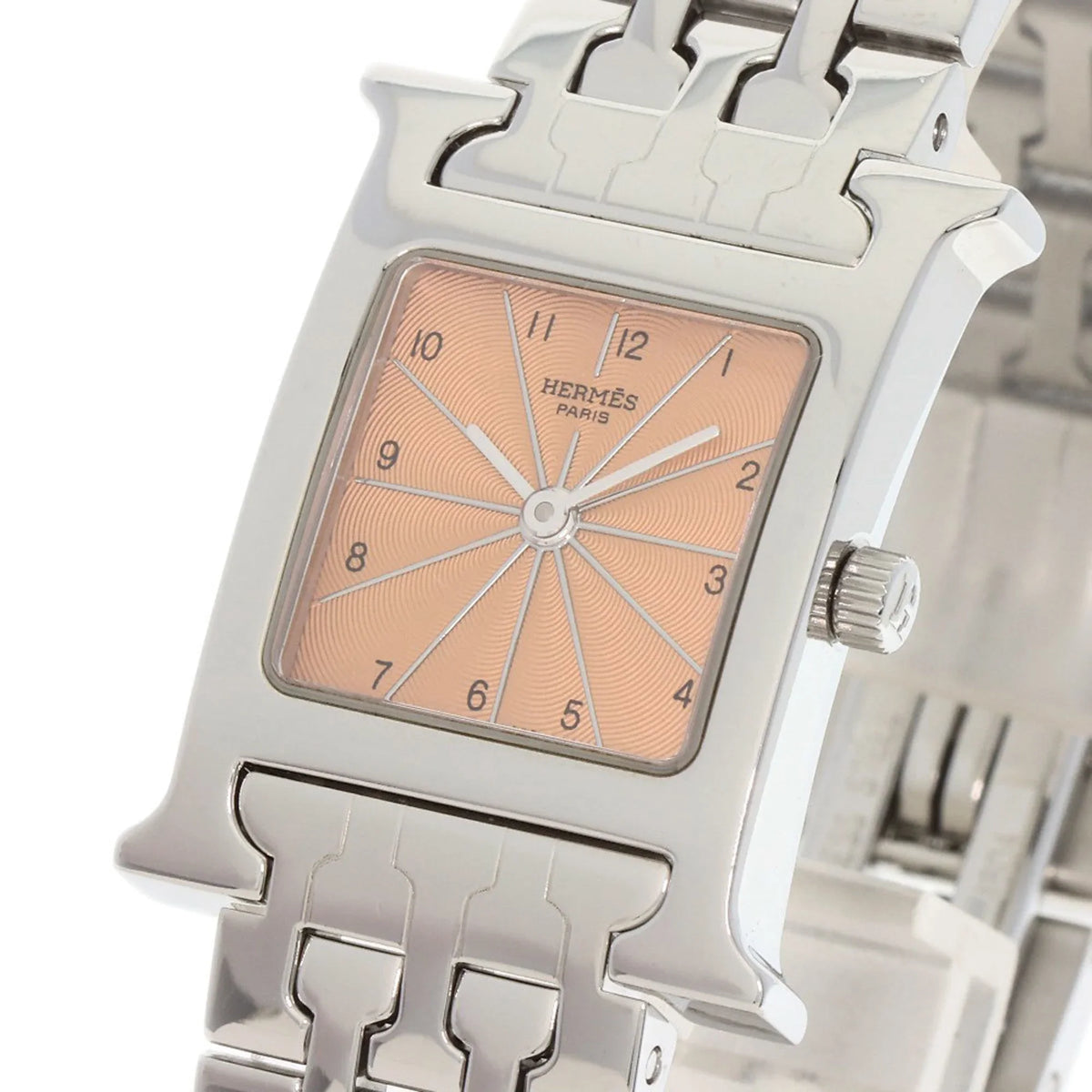 Hermes Watch HH1.210 Pre-Owned Wristwatch HERMES Steel/SS Stainless (Good) Ladies H