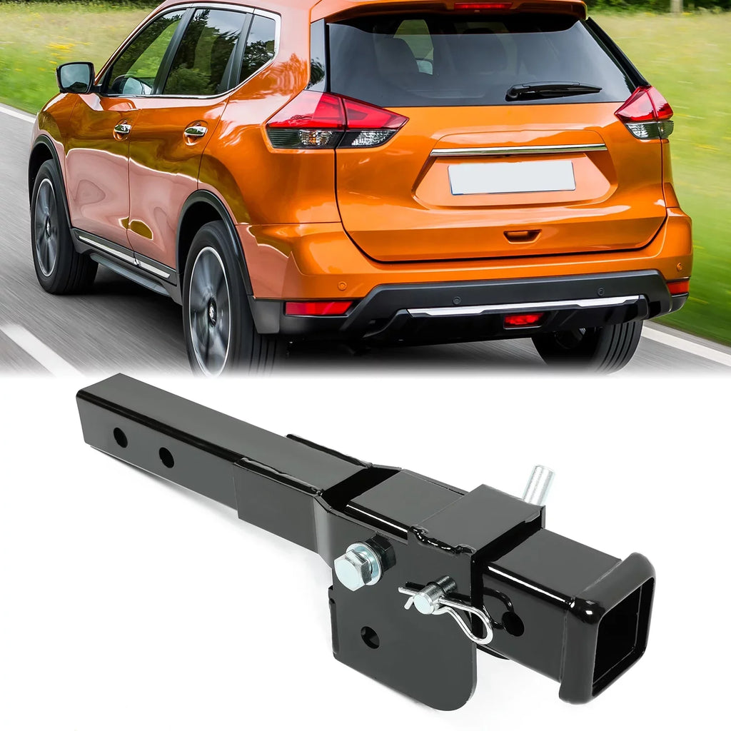 Kojem Black Cargo Folding Weight Pounds Up Tongue Hitch Trailer 500 Carrier Mount to 2” Receiver Wheelchair Steel