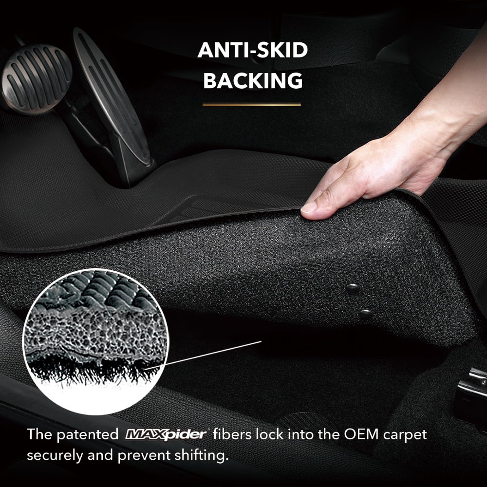 with SUBARU 2014-2018 Set MAXpider Mat (BLACK) KAGU Full Floor - compatible FORESTER 3D