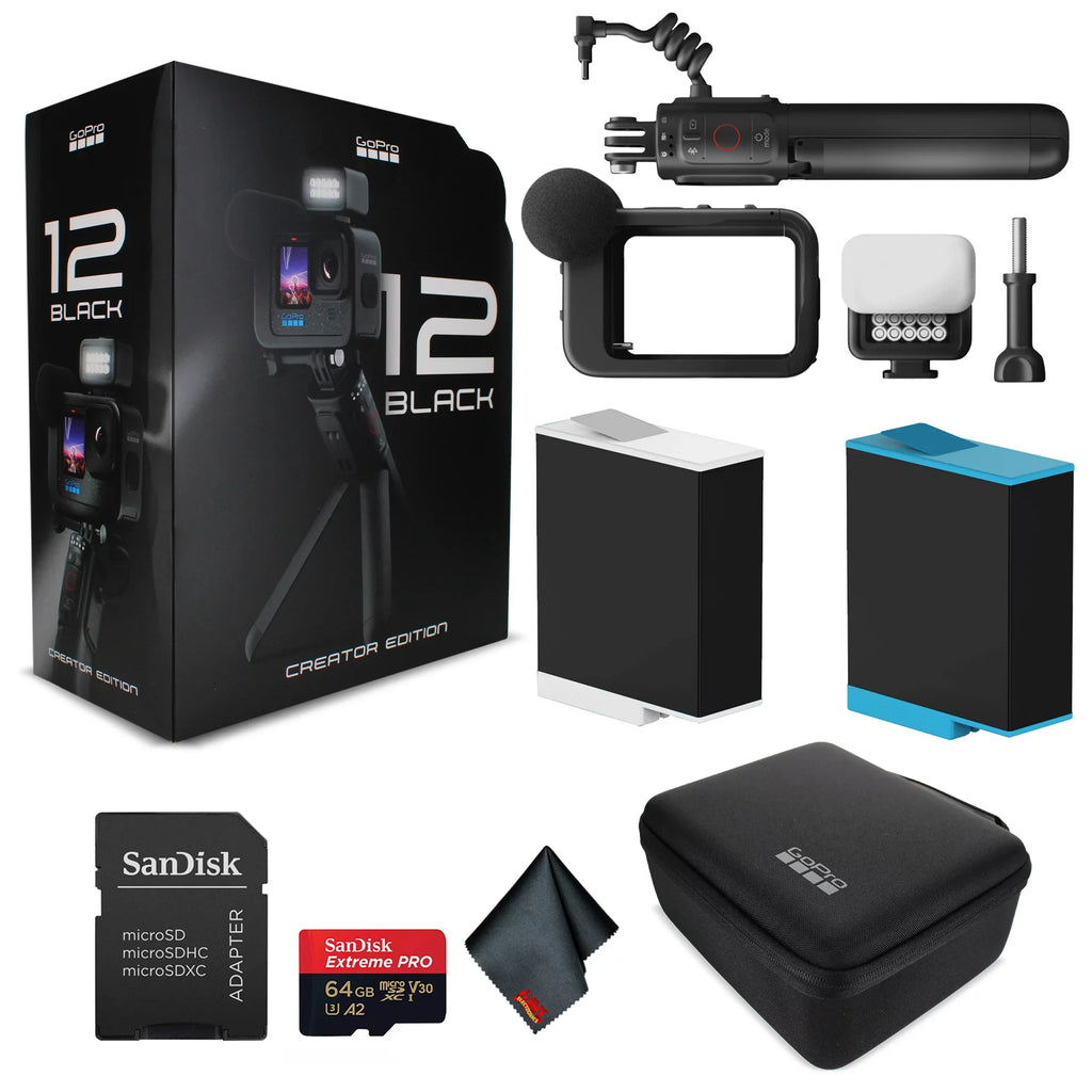 Mod, Action Volta (Battery HERO Card Light Battery Tripod, 64GB Mod, Extra Camera Edition With + Grip, and 12 Media Extreme GoPro Battery Enduro - Pro - Waterproof Remote), Creator