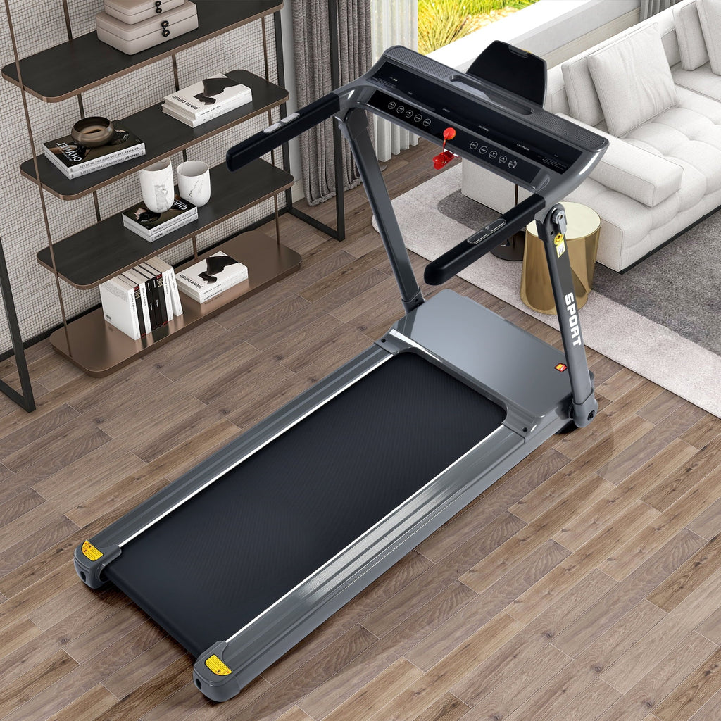 for Gym Compact Machine Workout Treadmill Folding Walking,Electric 14KM/H 3.5HP Foldable Motorised Gym Home Fitness Treadmill Medium Running 330lbs；Portable Jogging Motorized Electric Dcenta