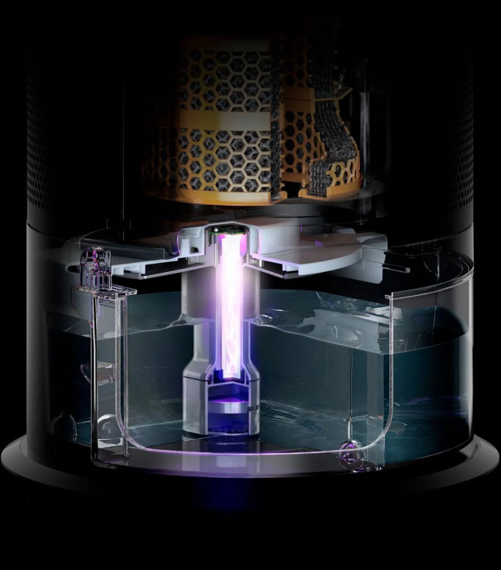 275371-02 PH01 Dyson - White/silver Humidify Cool Box Open + Pure