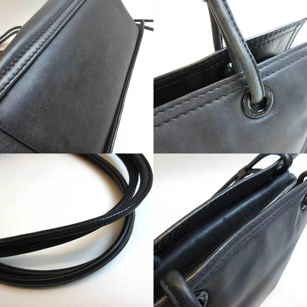 Shopper Bag Semi-shoulder Tote Women's Loewe Pre-Owned (Good) Leather Black