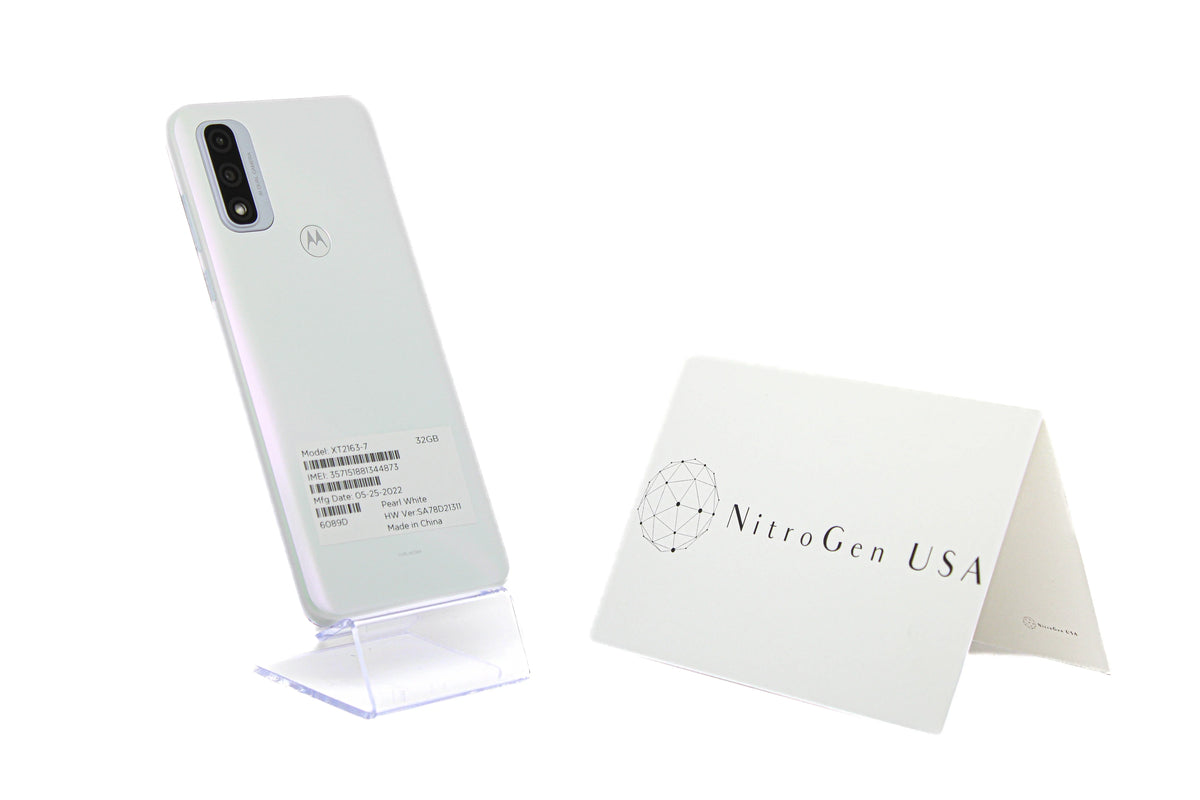 '- 6.5" Motorola Moto Smartphone XT2163-7 G 4G 32GB/2GB Go Android White-