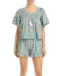 Top Teal Willow (L, Women's Rabbit Cotton Multi) Swim Cover-Up Peri Roller