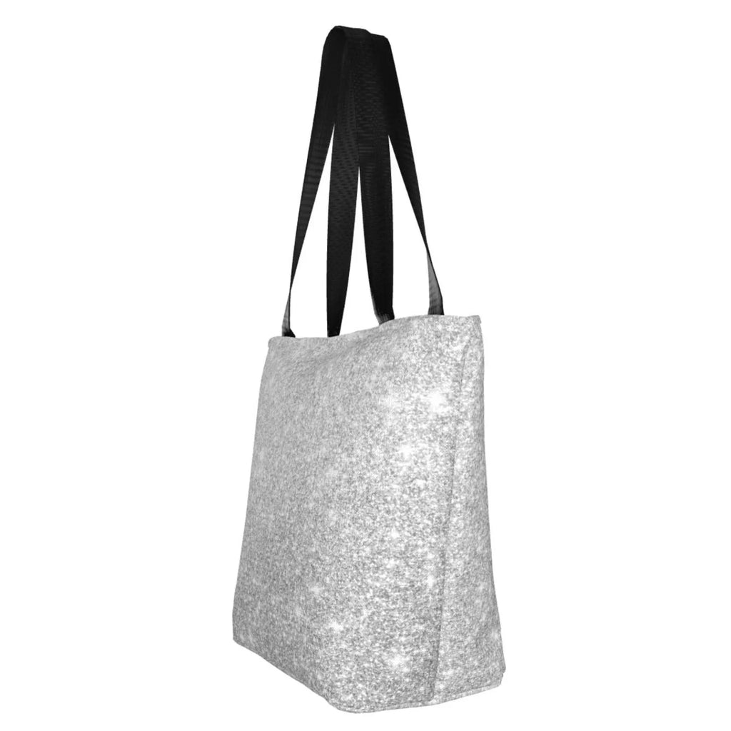 Women Glitter Ladies Bag Casual Bingfone Silver Bags Shopping Tote Handbag Shoulder