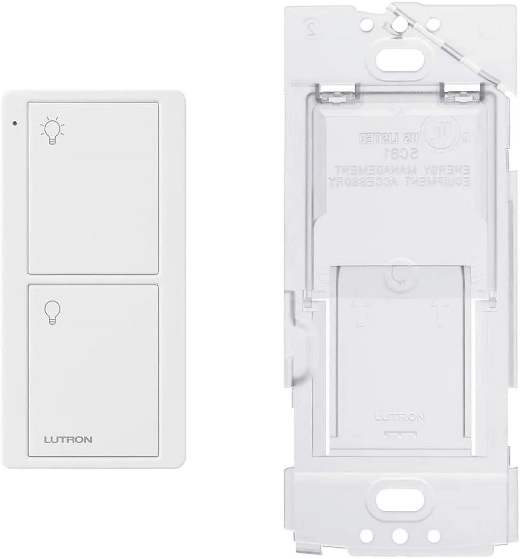 Switch for Switching Smart Remote | PJ2-2B-GWH-L01 On/Off Wallplate Home Bracket Pico | Caseta with White Lutron