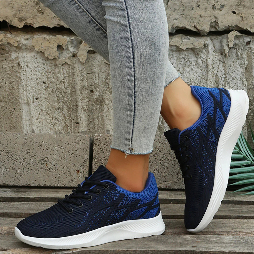 Sneakers Comfortable Sneakers Women 1/2 Pattern Lace and Cross Colorblock Size Autumn AdBFJAF Mesh 11 Breathable Women Shoes Up Fashion Summer and