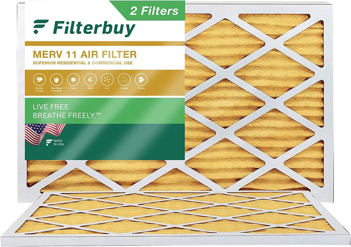 Air AC HVAC Pleated Furnace (2-Pack) MERV Filters 11 Filterbuy 16x36x1