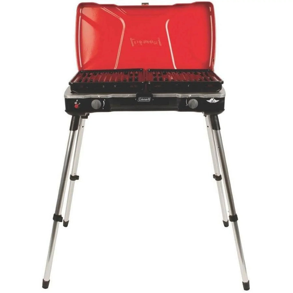 Grill Propane Stove and Coleman Fyremajor 2-Burner