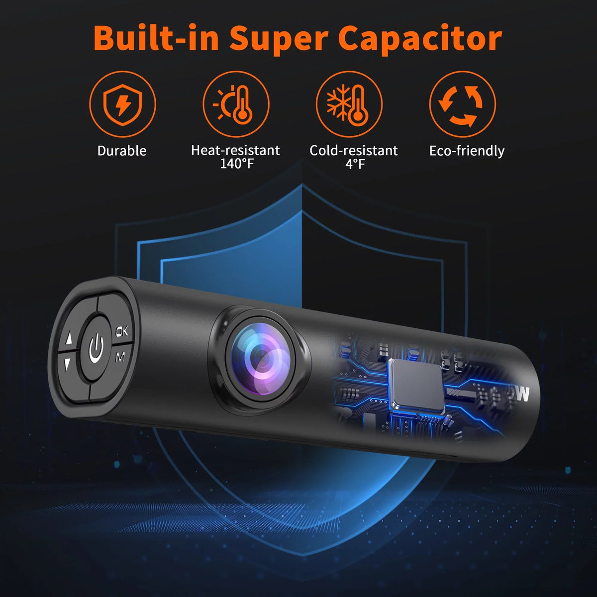 Dash Max IPS Parking Built-in Capacitor, 24H Cam Angle, Screen, Wide 128GB WDR, GPS, with Camera Mode, NEXPOW 170° Dash Vision, 4K Car Support Super and Night Rear Front Cam, with 1.47"