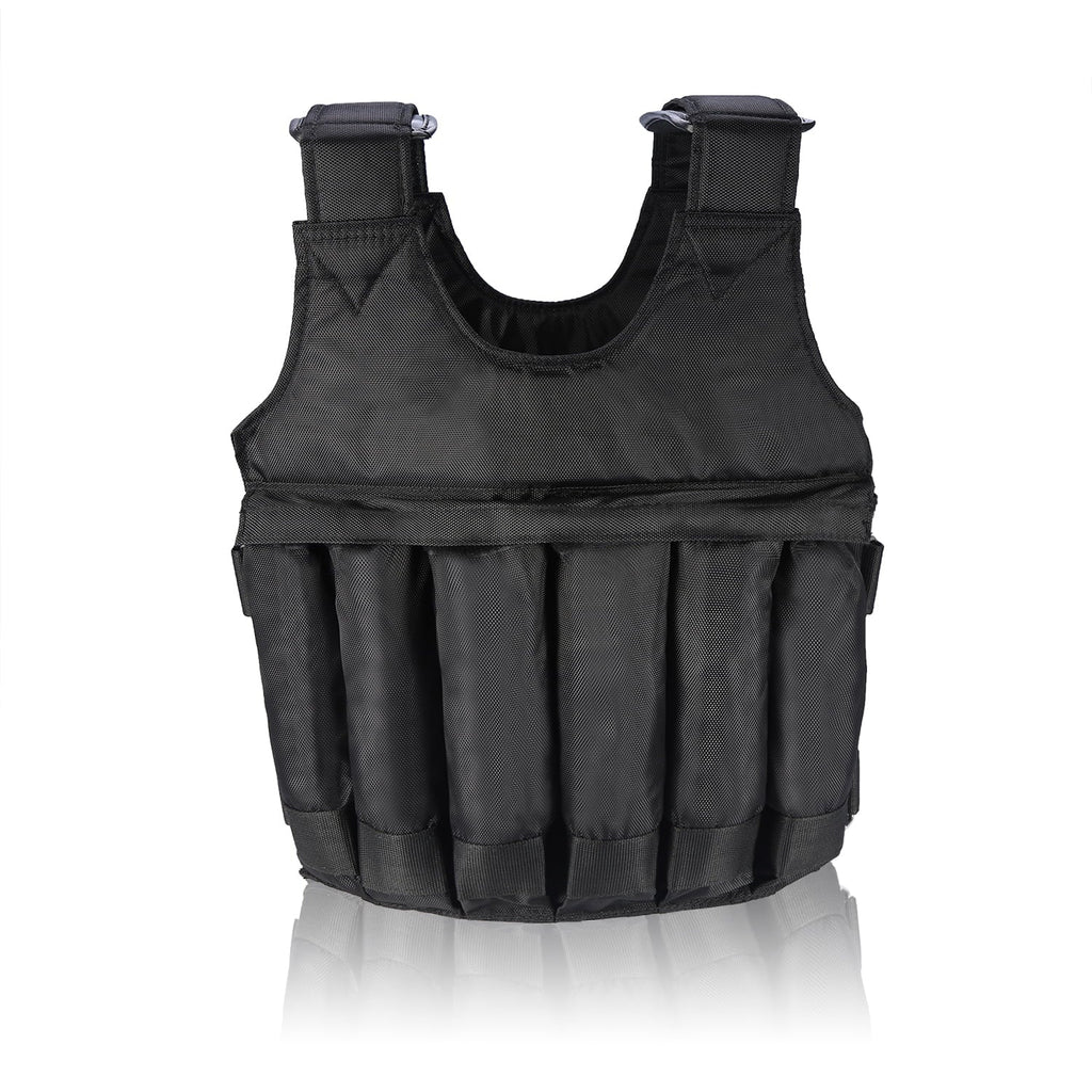Exercise Adjustable Workout Boxing Vest 12pcs Jacket Vest with 50KG/110lbs Weight Pouches Fitness Training Weighted