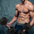 Barbell Dumbbell Pair Rubber 1 Dumbbell Heavy Handles 1 Metal of ATIXEL with Hex of Set