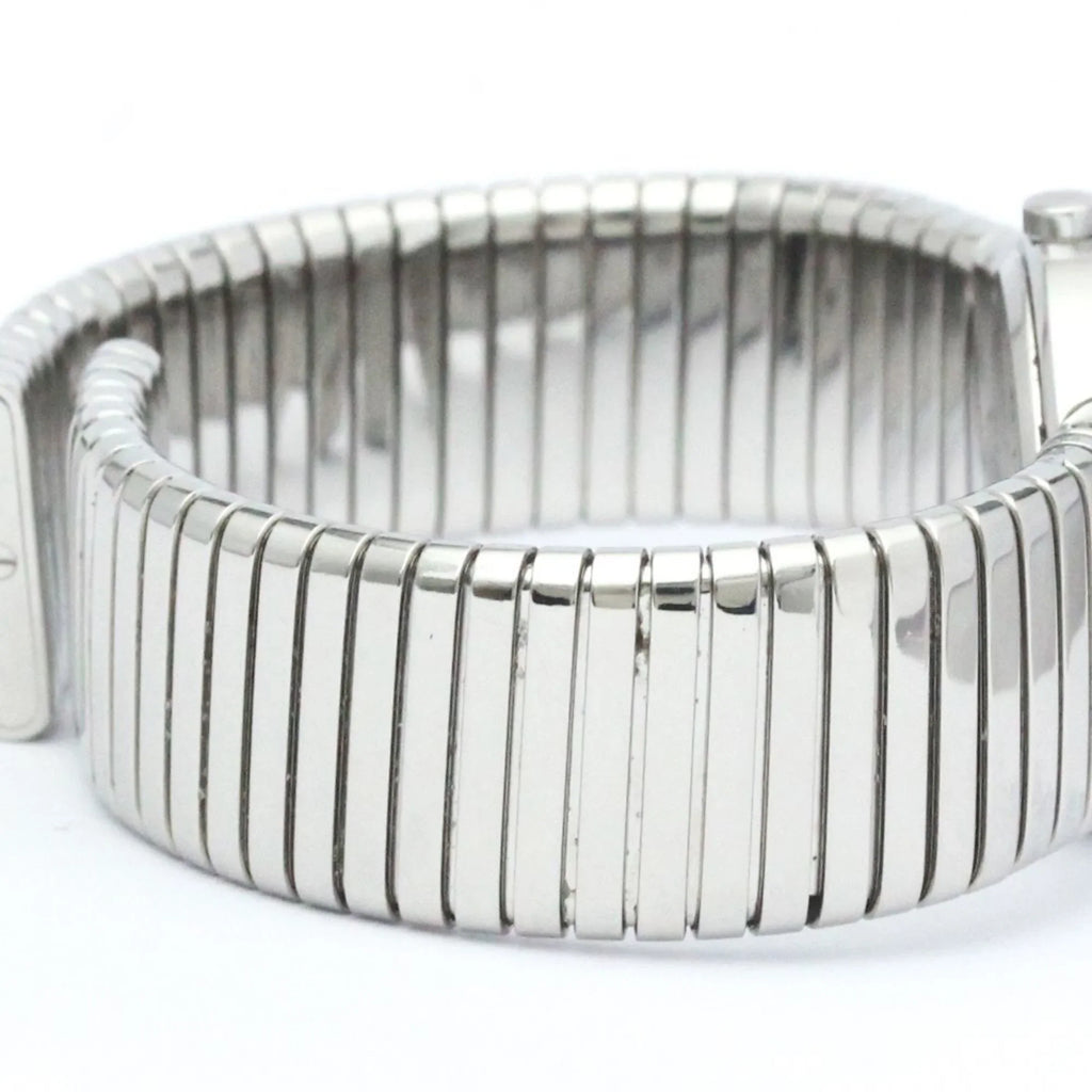 Pre-Owned Steel Stainless Tubogas Ladies Polished Quartz (Good) BVLGARI Watch BF563995 2TS BB26
