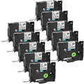 Label Black GREENCYCLE 12mm Brother x TZe-FX131 Compatible for 8m ID TZ-131 Tape Wire TZe-131 Flexible on TZe TZ P-touch Cable Clear TZ-FX131 10PK