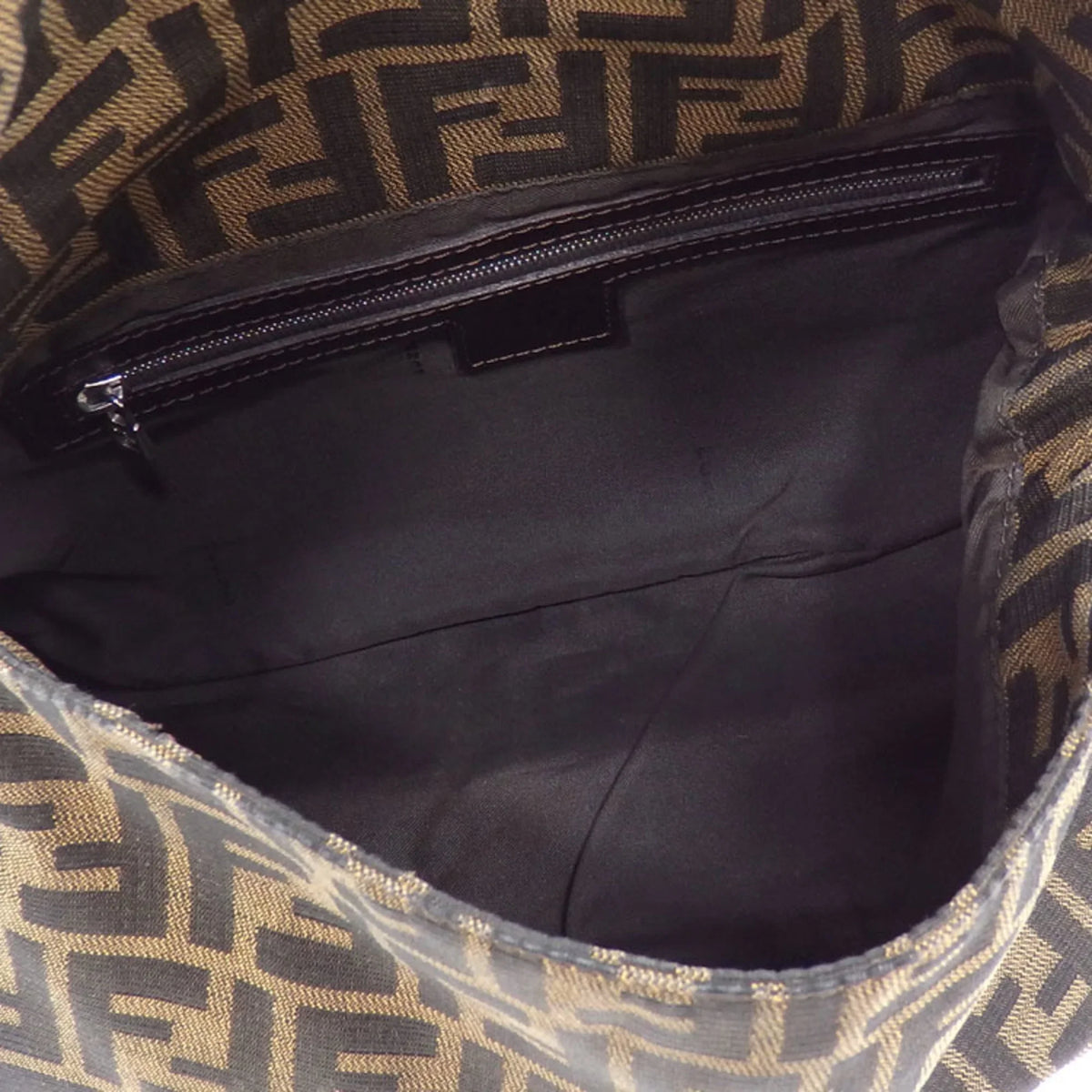 2258 Bag 008 26325 Leather Fendi Bucket (Fair) Mamma Canvas Women's A2229882 Shoulder Zucca Pre-Owned Brown