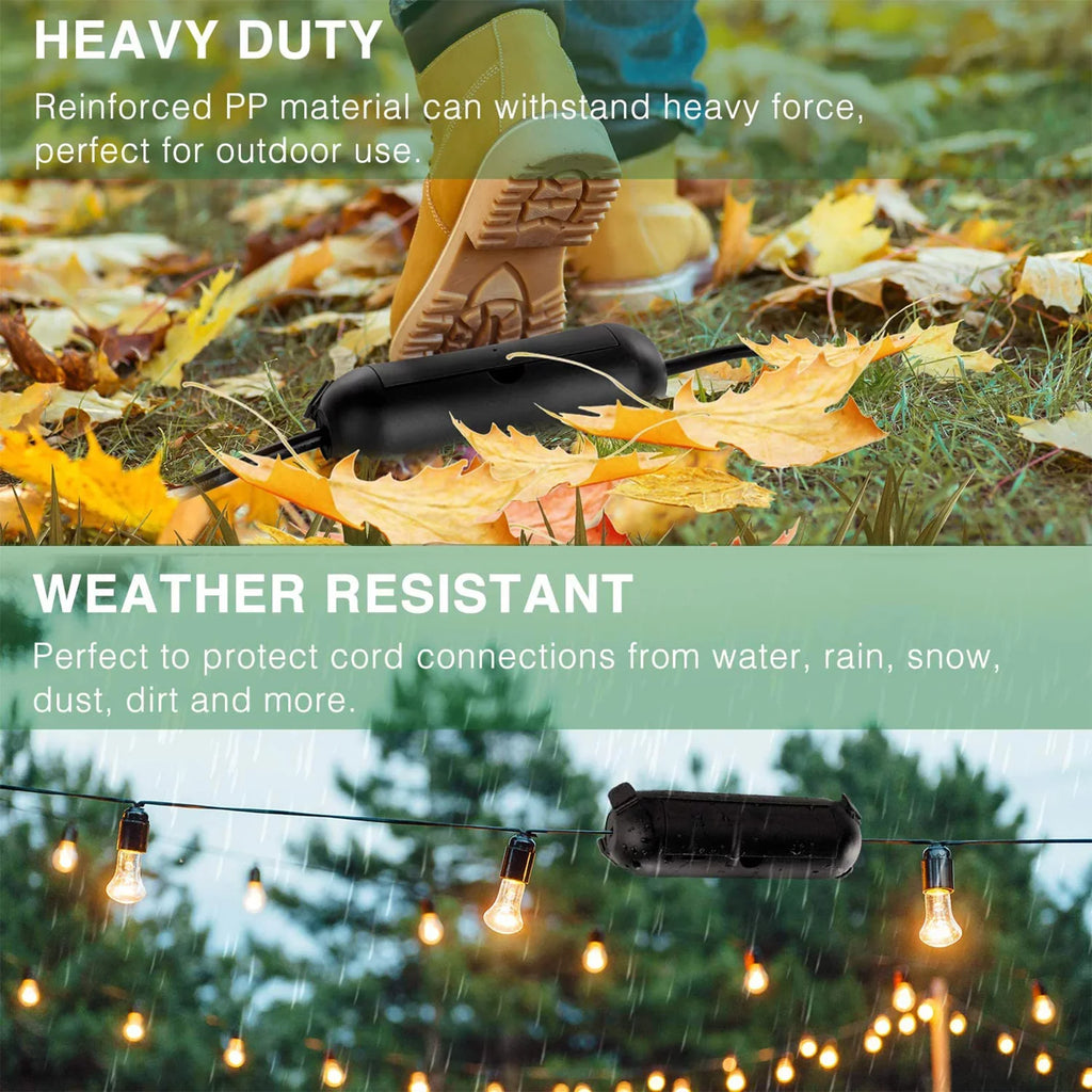 Protectors Safety Protect Holiday Light, Pack) CZS (4 Plug LED Seal Power Safety to Decorations, Connector Cover for Strip Tool, Outside Enclosure Cord Extension Fountain,etc