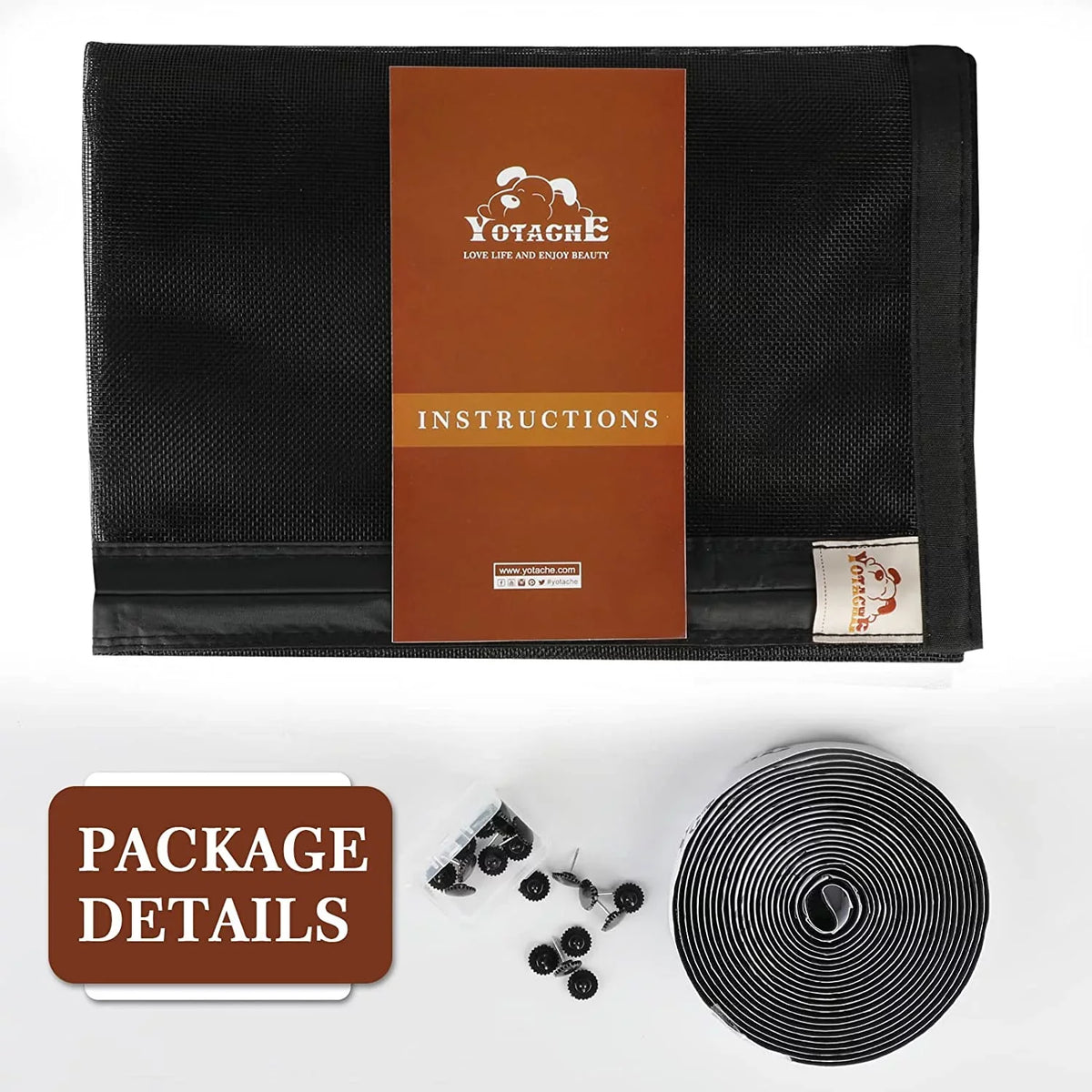 x Fresh Heavy 36" 97" Black Doors Duty Magnets Air Door with 96, Door 38" Door x Size 96" Fits Screen Screen Enjoy x Screen Size Size Fits Yotache 36