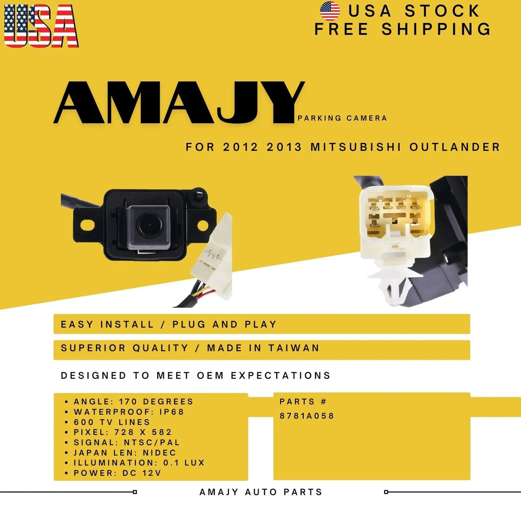 for Replaces Backup 8781A058 Outlander Mitsubishi 12-13 Camera