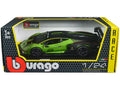 Series Bburago Black Model Green 1/24 "Squadra by Lamborghini and Metallic Essenza Diecast #63 "Race" SCV12 Corse" Car
