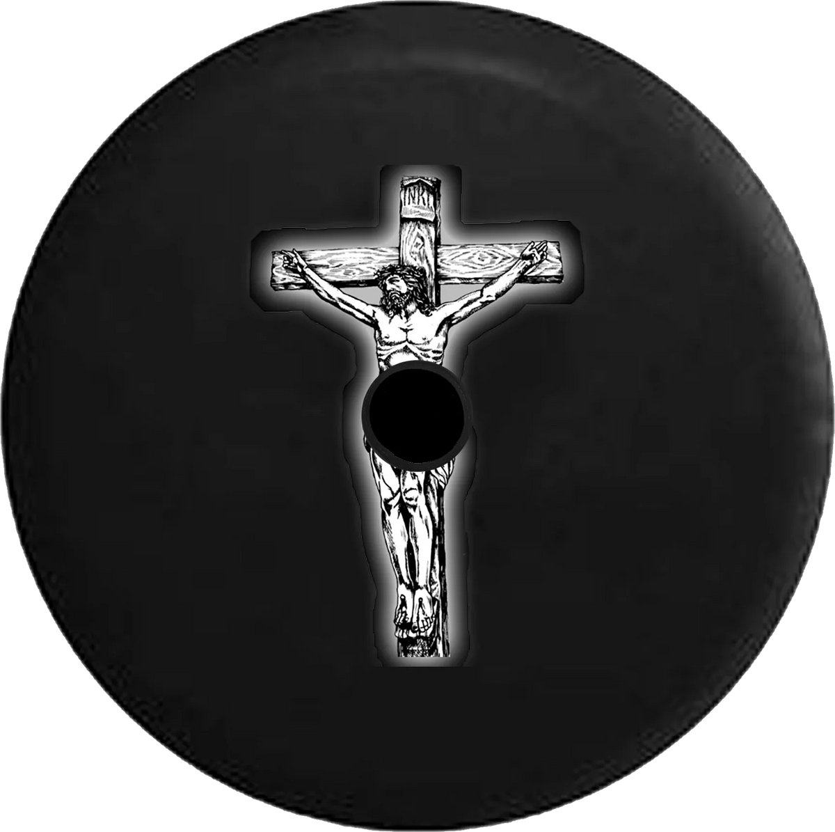 on RV Inch Backup JL Wrangler Jesus Tire Glowing Jeep 2019 Christian Cover Camera for Blessed Spare 2018 Cross 32