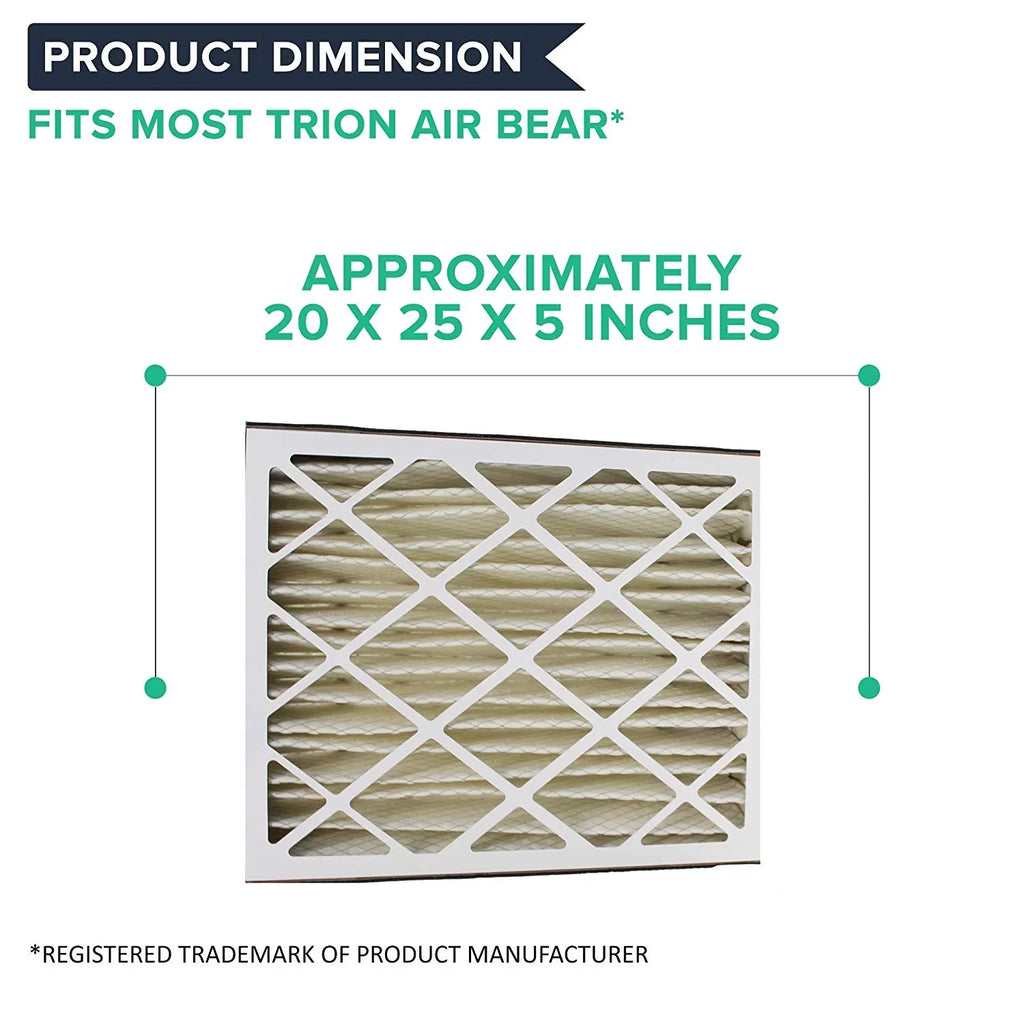 Filter,MERV Air 8,20x25x5",3PK 255649-102 Trion Cleaner