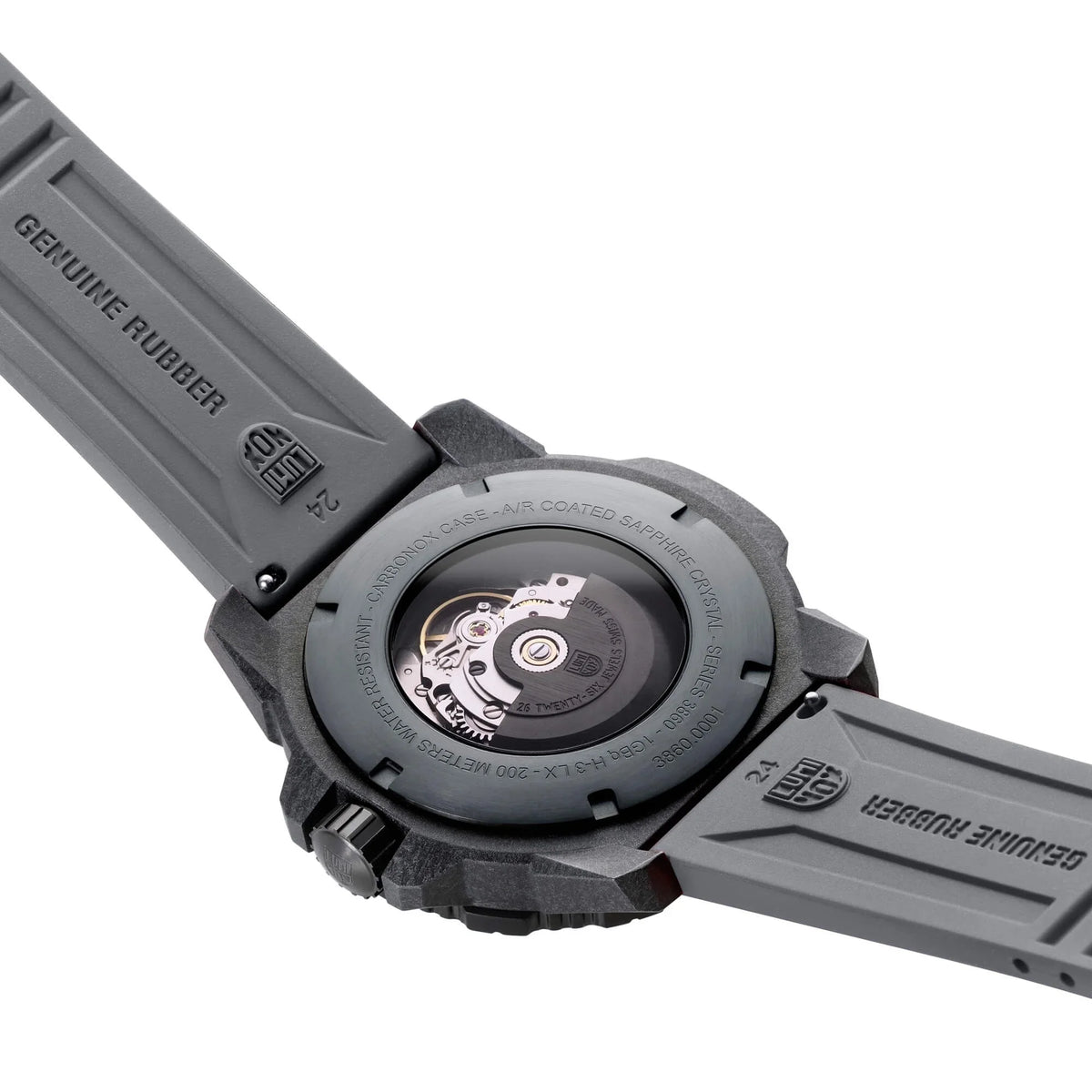 Grey Seal Carbon Watch Men's Rubber Luminox Strap Master XS.3862
