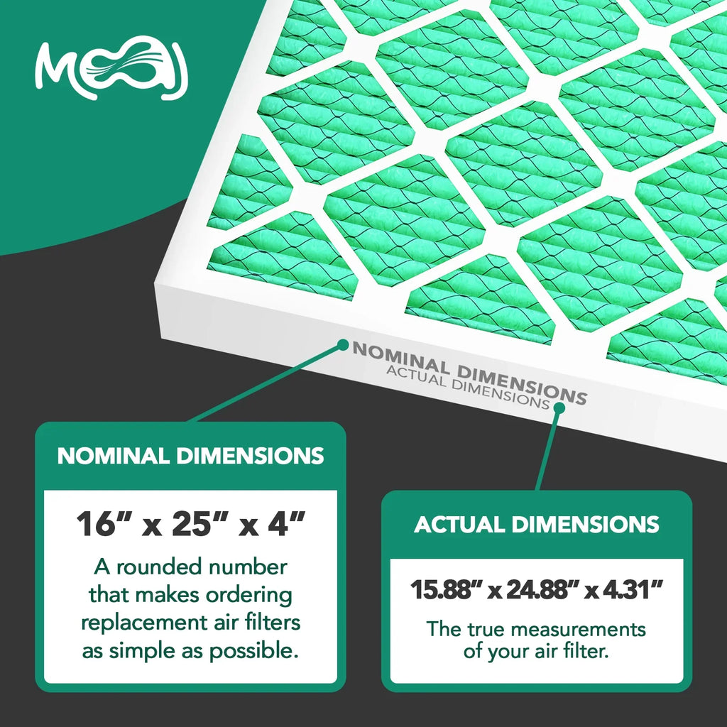 Furnace | Viral 15.88" 4.31" x | Pleated Actual & | AC x Replacement 13 Air for USA 24.88" Dimensions: IN Filter Filters MOAJ Applications & | | Elite MERV Air 16x25x4 BASED Defense Bacterial (2-PACK)