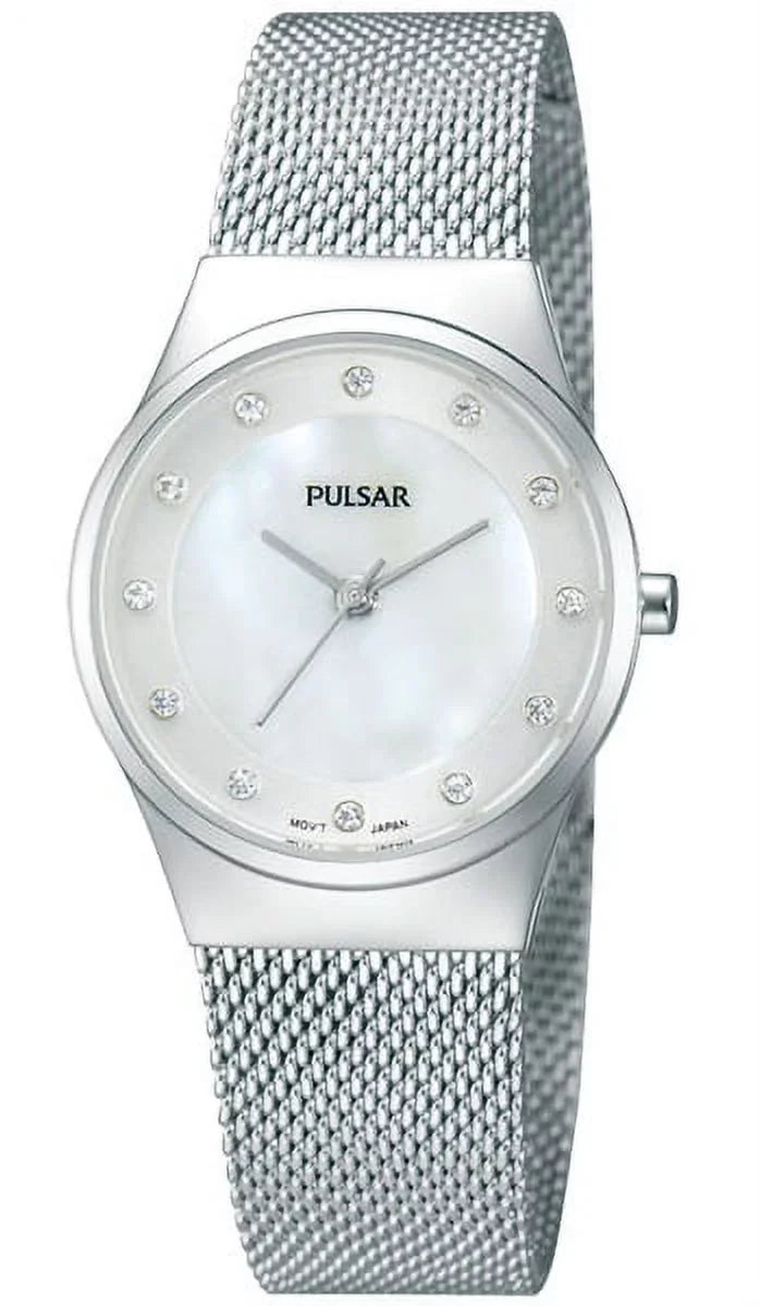 Women's Watch MOP Dial Easy Bracelet Swarovski Steel Crystal PH8053 Style Mesh