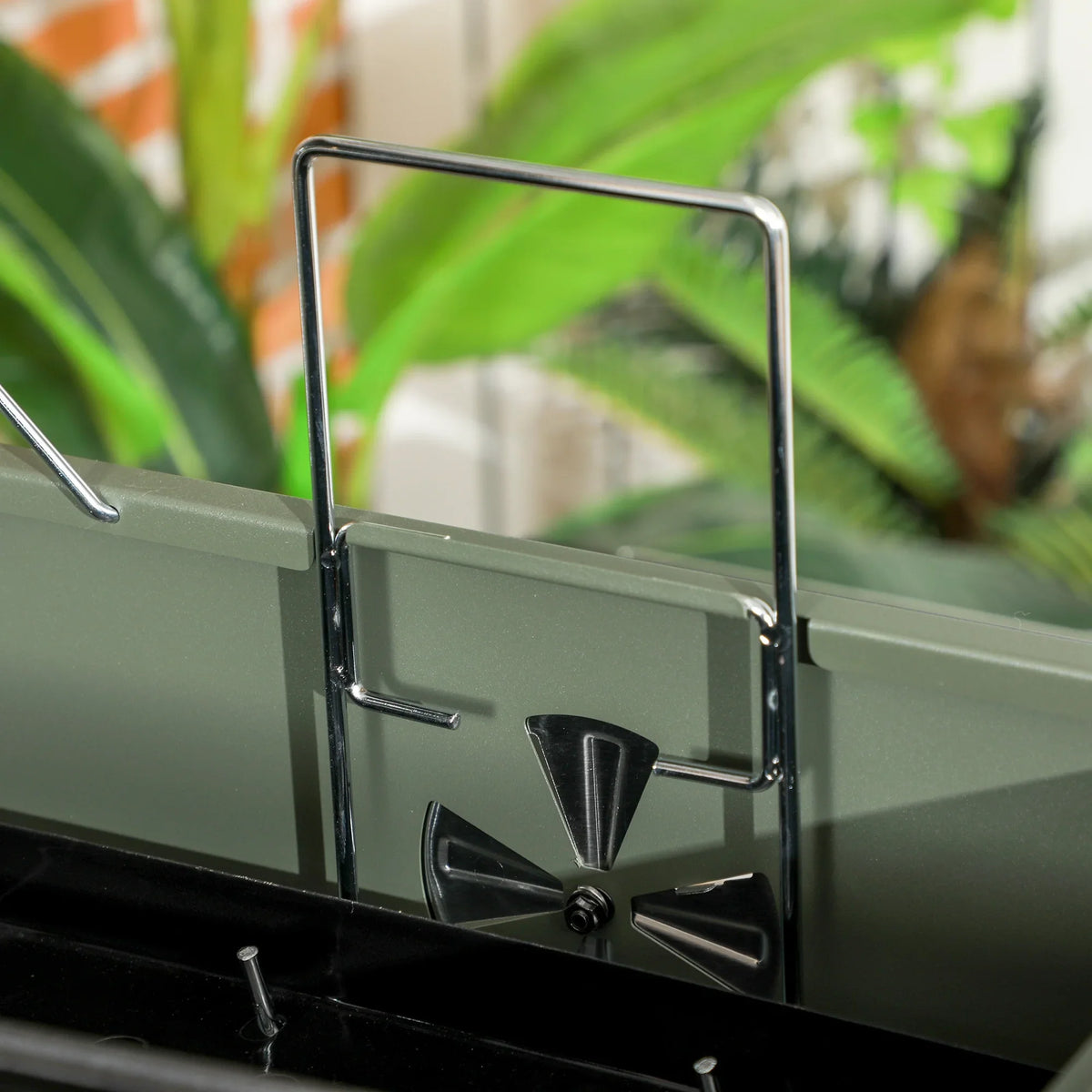 Barbecue, Tabletop Charcoal Green Outsunny Grill Lid, with BBQ Small
