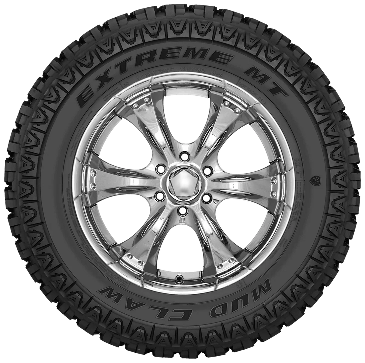 Terrain Claw Mud 2857017 Tire 4 285/70/17 121/118Q Extreme M/T All Mud 285/70R17 MCX84 Off-Road / LT / Truck