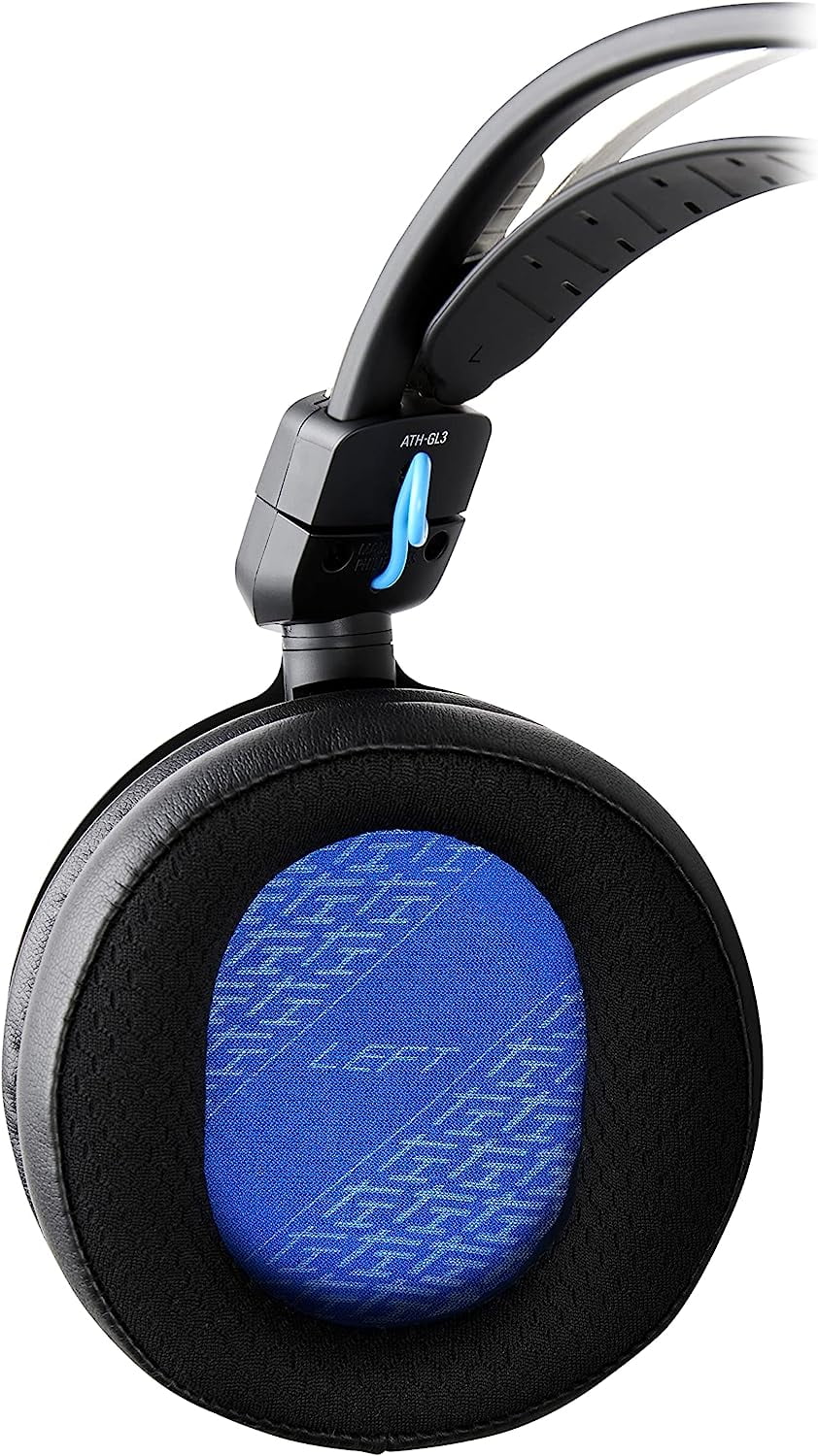 Year by Black/Blue 1 Coverage Gaming with Headset Wired Epic Closed-Back Additional an ATH-GL3BK (2022) - Protect Audio Technica
