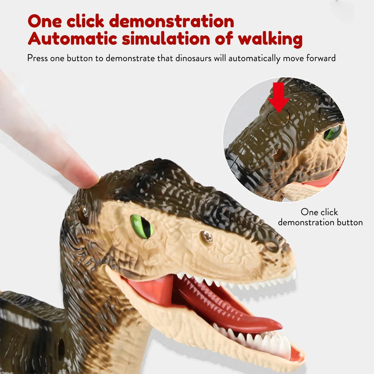 up Head, Toys Shaking Kids Dinosaur Eyes, 3-12 Sounds, Control for Years Dinosaur Light Toy Walking Gift Roaring 3D Remote Age with