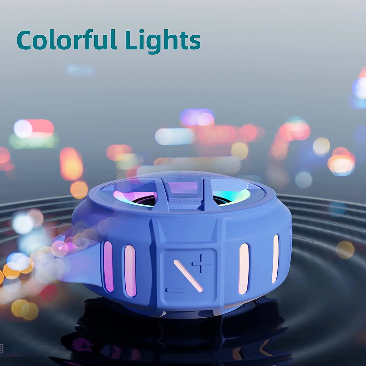 '- Speakers, Bluetooth Light with Speaker, Portable Floating Wireless Pool, Hiking, Small Kayak for Playtime Men, Waterproof for Gifts EBODA Blue 24H Beach, Shower Light Boys Accessories, IPX7