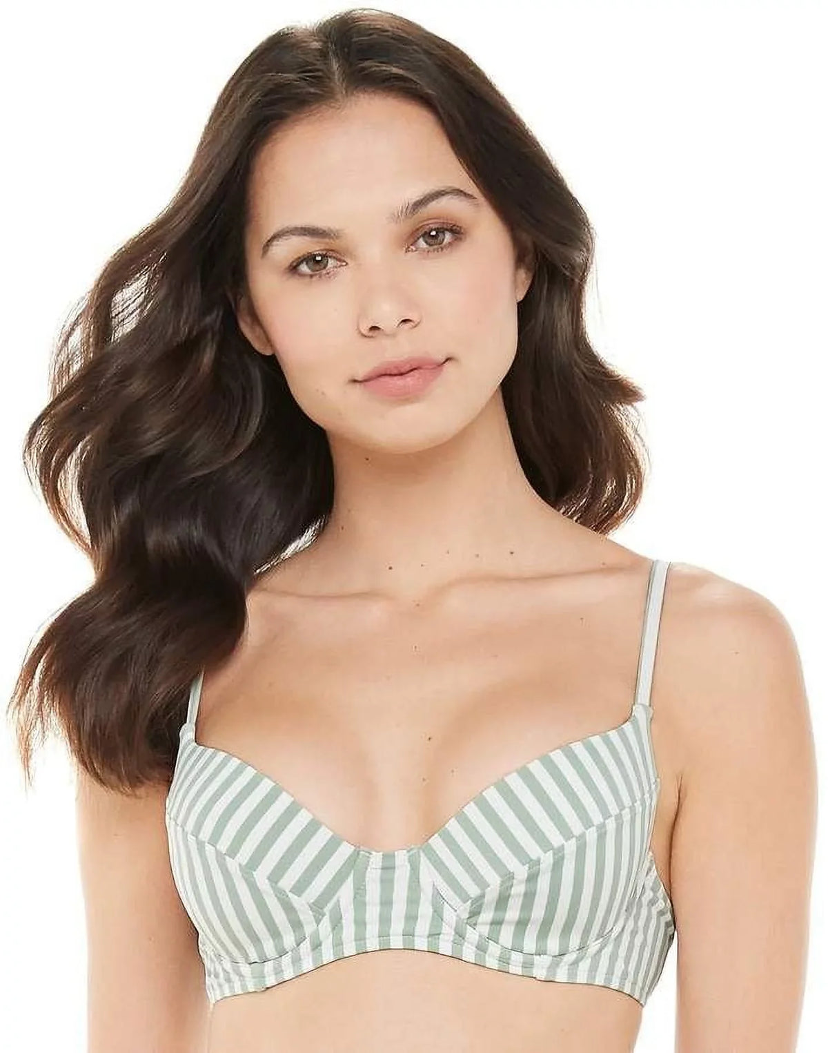 JADEITE Swim US Bikini WeWoreWhat X-Large Striped Lydia Underwire Top,