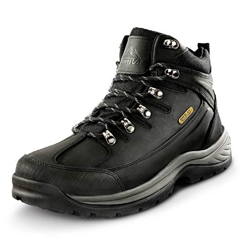 Size 8 Boots Hiker Trekking Mid 10 Leather Outdoor Black Men's NORTIV Mountaineering Ankle Boots Hiking Waterproof M US