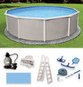 Swimming Wall 52-in Belize Deep Round Package Top Metal 27-ft Rail Pool 6-in