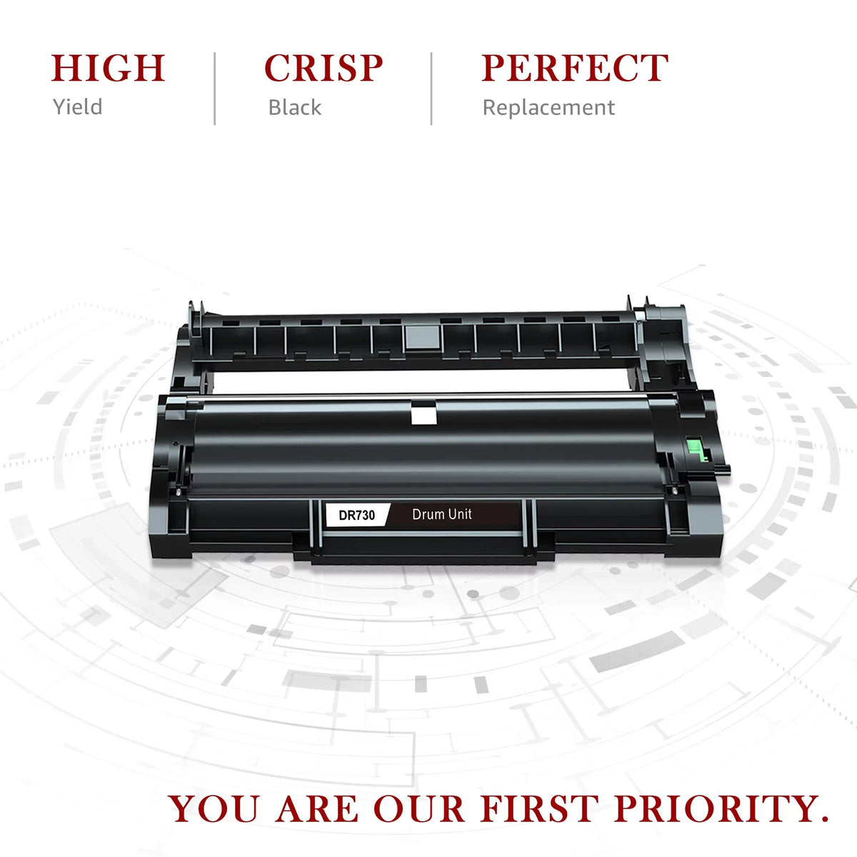 Printer pack) Toner(2 Compatible for Unit Drum brother DR730