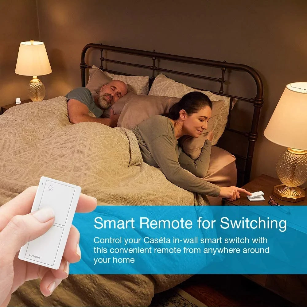 Switch for Switching Smart Remote | PJ2-2B-GWH-L01 On/Off Wallplate Home Bracket Pico | Caseta with White Lutron