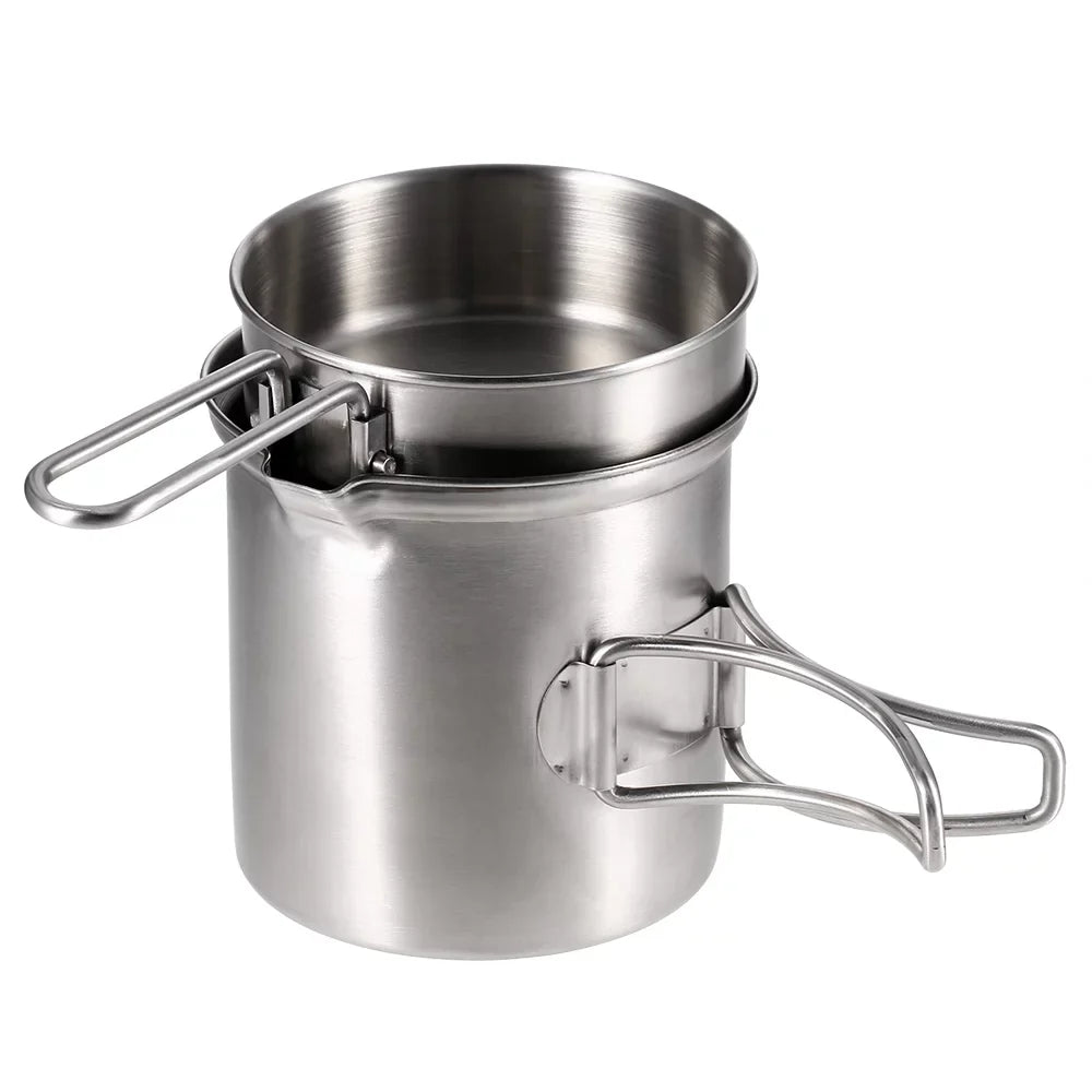 Pot and Burning Stove Set Stove Fishing Camping for Cooking Arealer Backpacking Combo Wood Hiking Portable