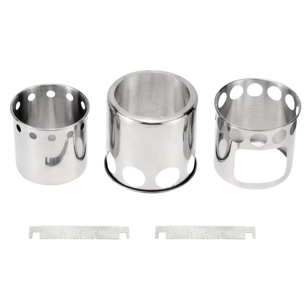 Pot and Burning Stove Set Stove Fishing Camping for Cooking Arealer Backpacking Combo Wood Hiking Portable