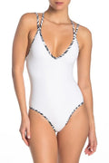 US One Run Wild 6 Swimsuit, WHITE Piece L*Space Strappy Back Dakota Classic
