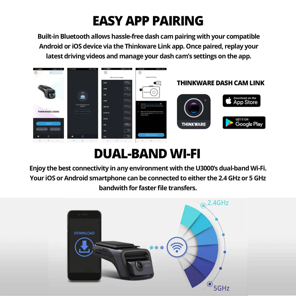 Mode Front Sensor CPL Dash Parking Super 4K Optional Camera Red WiFi Buffered Cam Ultra U3000 STARVIS 5GHZ THINKWARE for Night Radar Rear GPS Alerts 2 Light Camera Vision Filter Cam Car Speed Dashcam